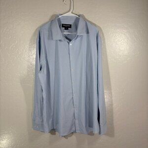 Mizzen and Main Shirt Mens XXL Trim Leeward Performance Stretch Blue Striped